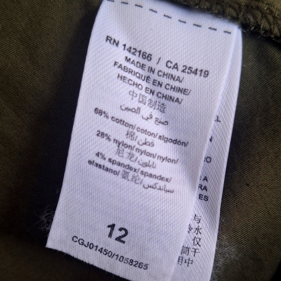 Habitual Girl Olive Green Elastic Side Pocket Waist Shorts Size 12 - Picture 4 of 4